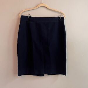 Classic Navy J Crew Cotton Pencil Skirt size 10